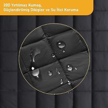 Haegs Camping Blanket - Outdoor Lightweight Compact Travel Quilt, Camping and Outdoor Supplies, Camping Hiking Outdoor Shawl, Blanket 175-135cm Black