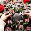 Luinabio 150 Pcs Christmas Mini Ribbon Bows Mini Handmade Ribbon Red and White Candy Cane Lollipop Dot Bow - Tiny Twist Tie Bow for Xmas Door Garland DIY Candy Themed Party Supplies Craft Sewing Decor #5