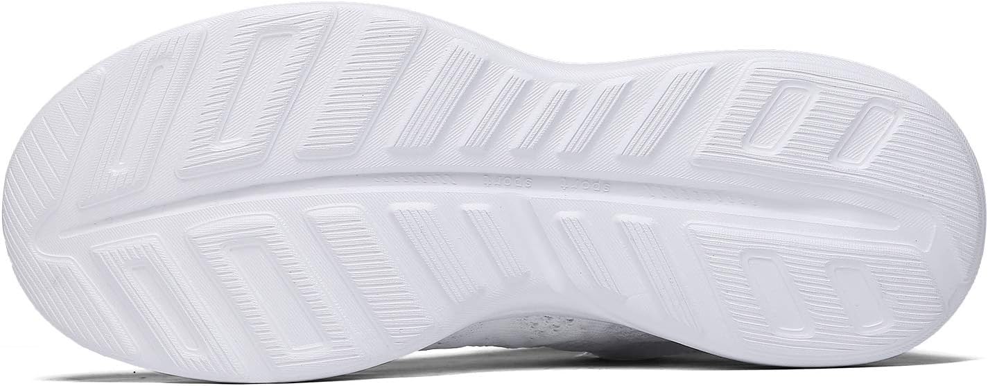 Joomra Women Tennis Shoes Lightweight for Nurse Cheer Ladies Gym Jogging Walking Workout Running Sport Flats Fashion Sneakers White Size 10