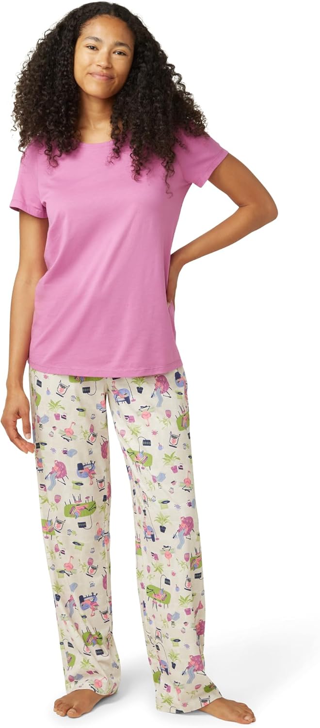 HUE Women's 3/4 Sleeve V-Neck Sleep Tee - Image 5