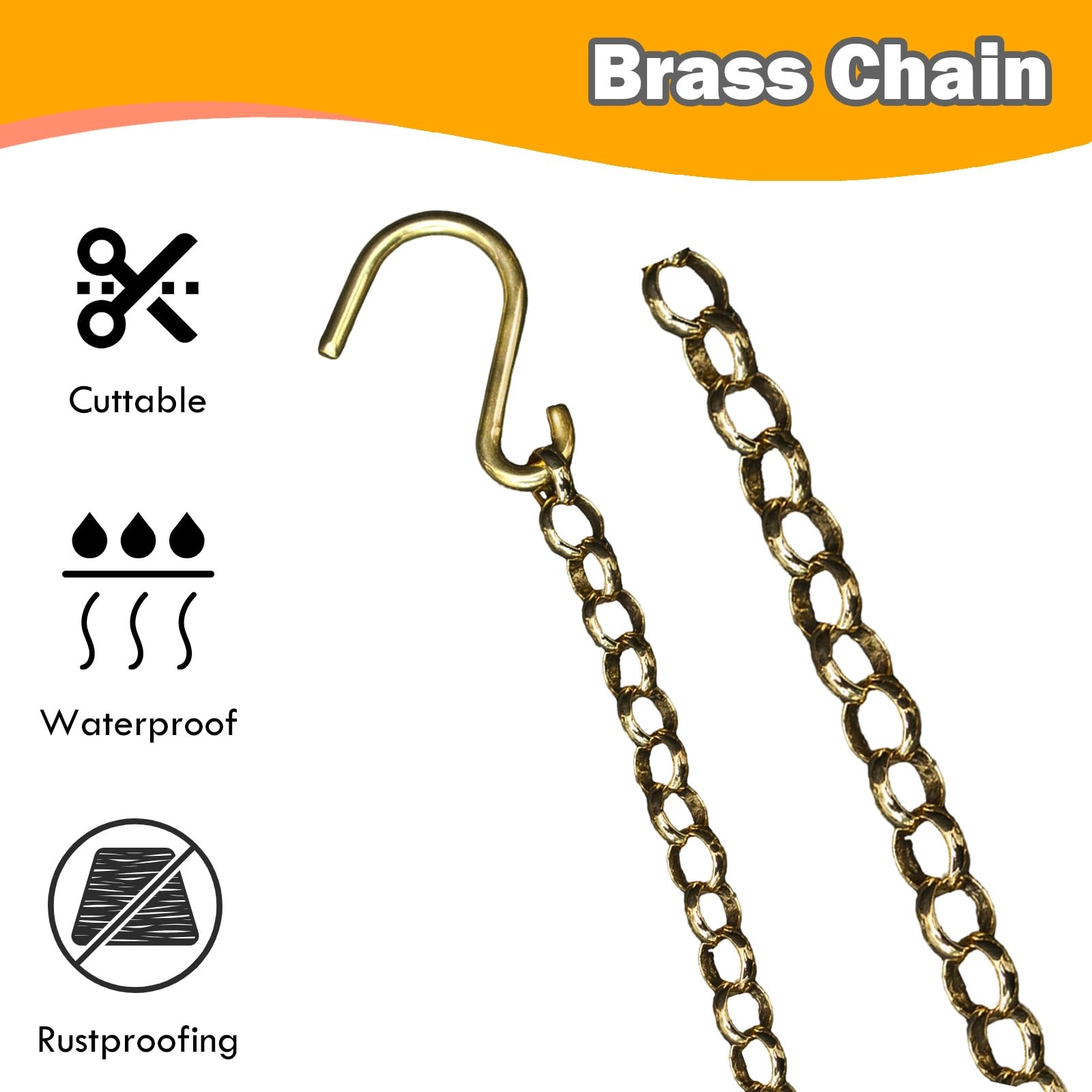 Juego de 3 rieles de latón para colgar cuadros de alta resistencia, 1 m, con cadenas y cordones duraderos para una fácil visualización en el hogar