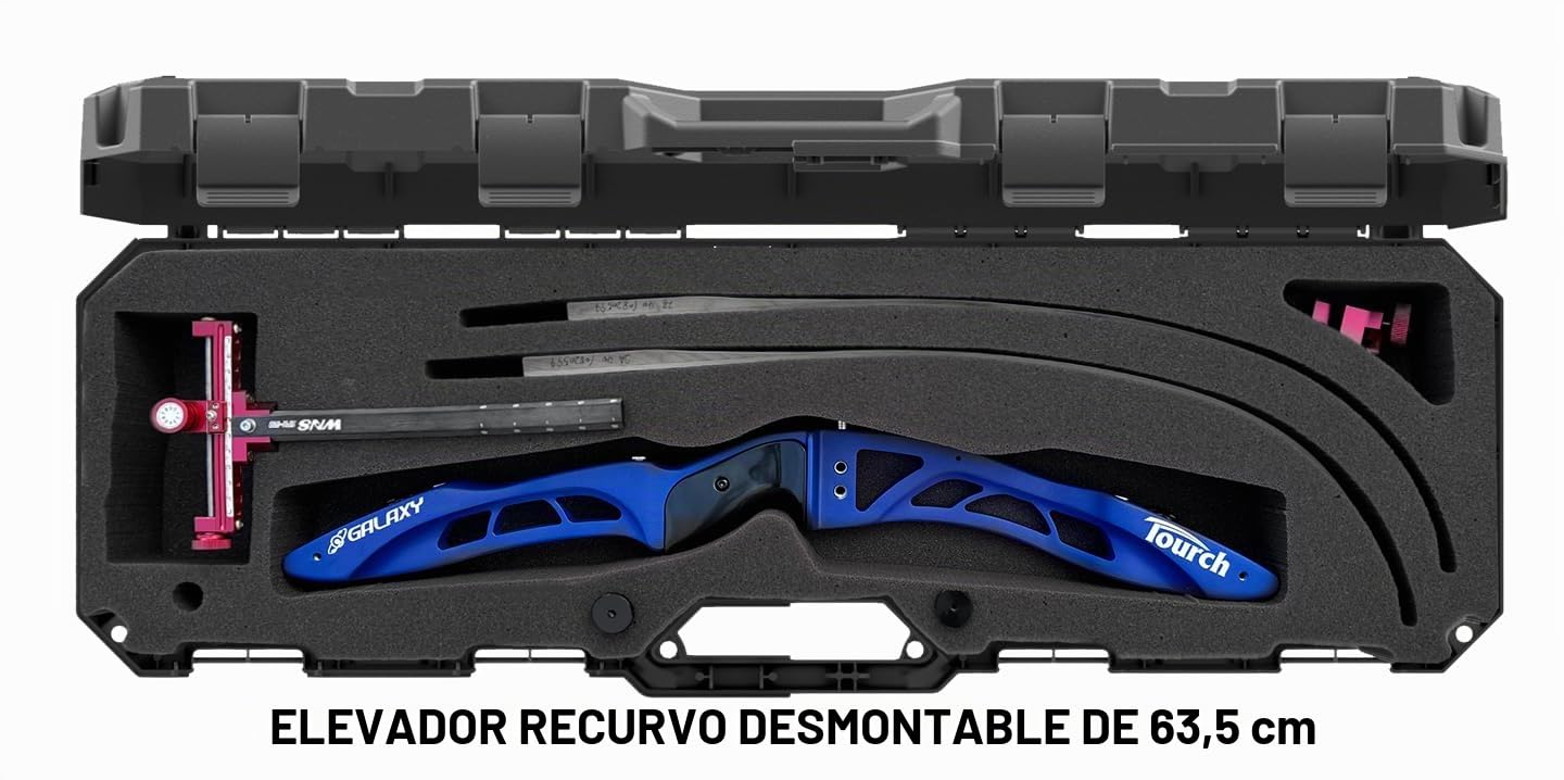MTM BC34TD Takedown - Estuche para arco recurvo, almacenamiento con cerradura, funda rígida aprobada por aerolíneas, sostiene 16 flechas, para un objetivo o configuración de arco de caza, fabricado en