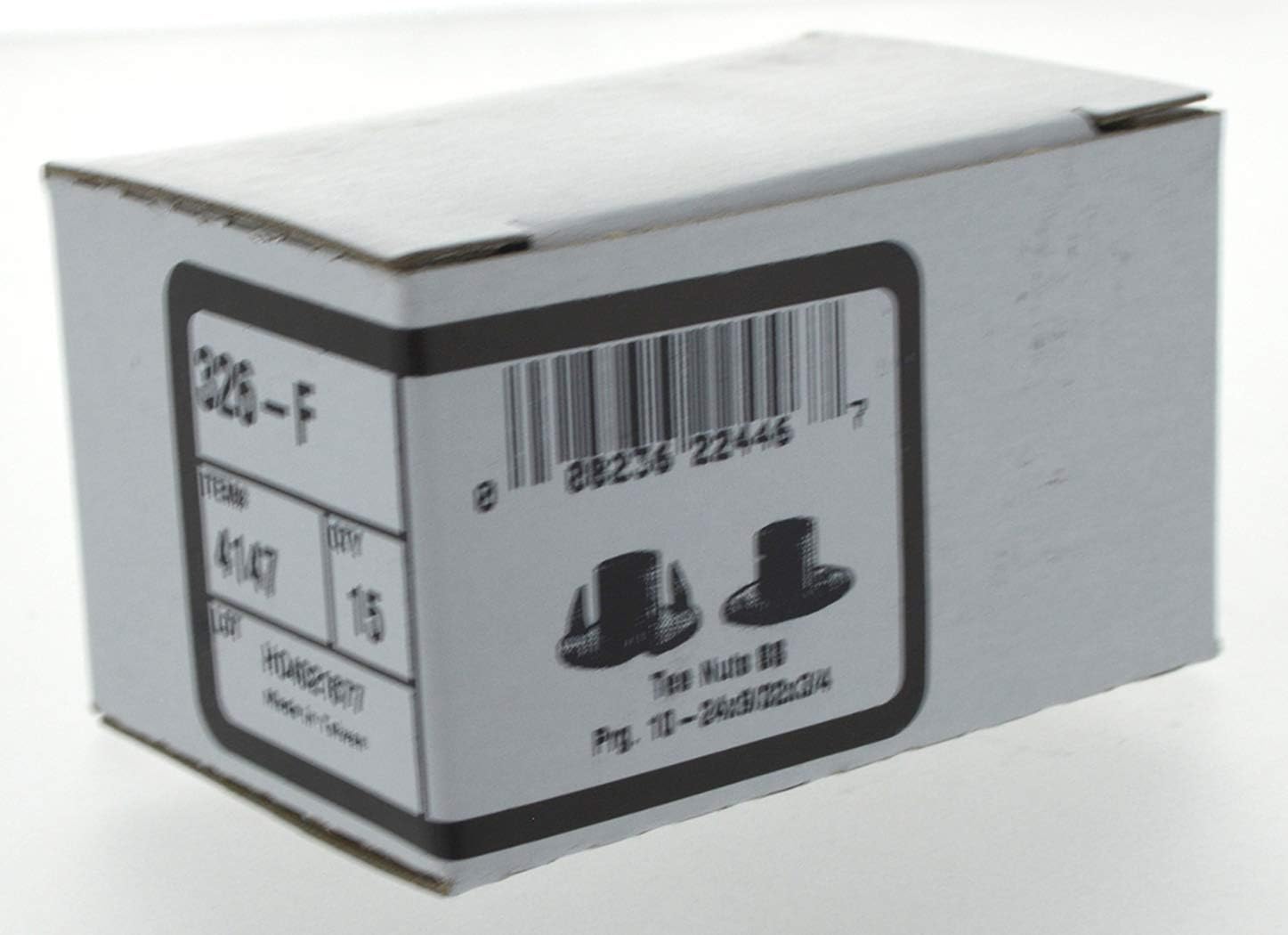Hillman 4147 10-24 x 9/32 x 3/4 in. Stainless Steel Pronged Tee Nut (15-Pack)