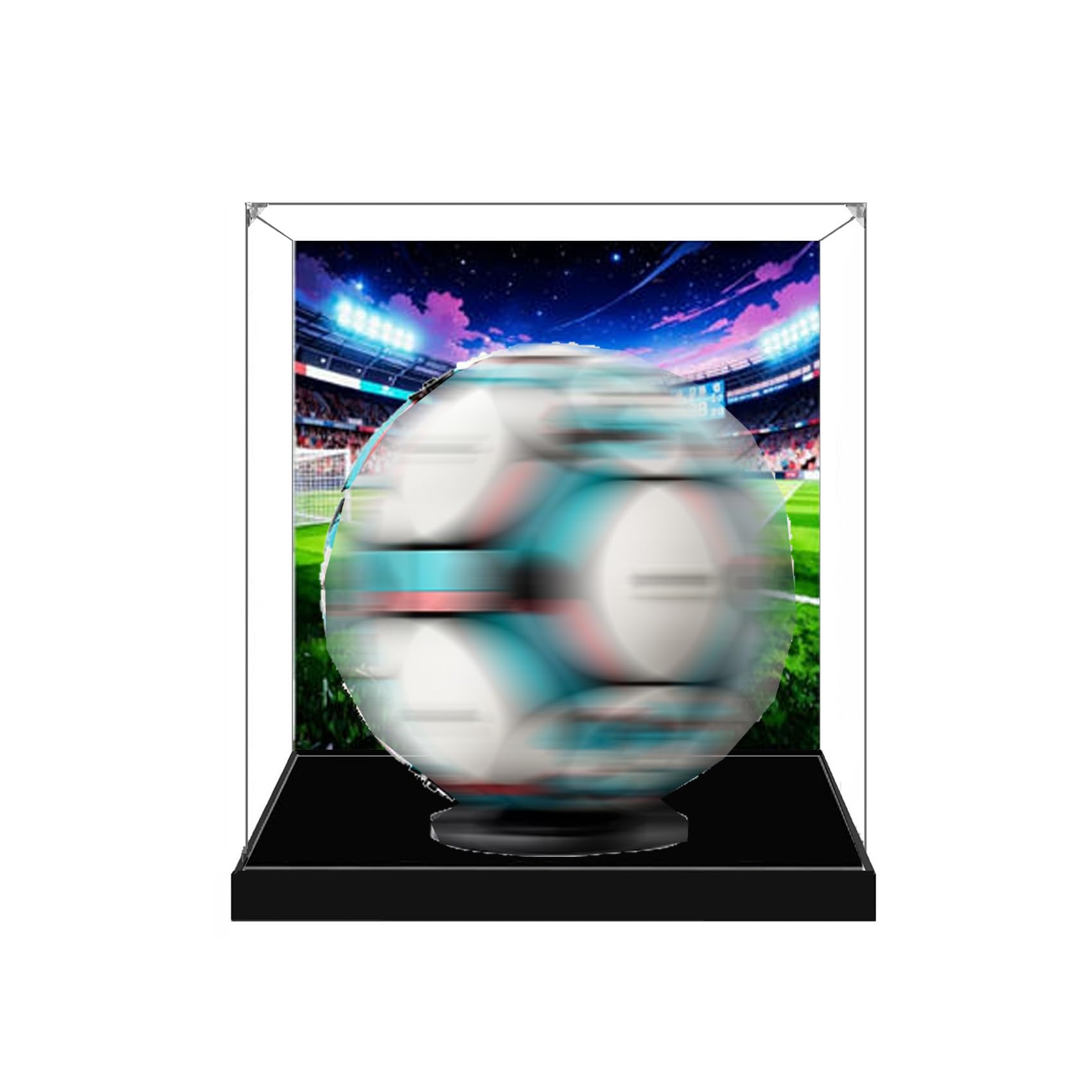 Transparent Acrylic Display Case for Lego 43019 World Cup Football Model, Clear Box, Storage Box, Dustproof Box (Model not included)