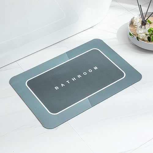 Miniatura 7 de MIULEE Diatomaceous Earth - Tapete de baño de piedra fina para debajo de la puerta, con respaldo de goma, súper absorbente, barrera de suciedad de