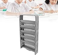 Vista 8 de Yosoo Estantería industrial movible, estante para libros de 5 niveles, gran capacidad, compacto, resistente, carrito de utilidad, almacenamiento