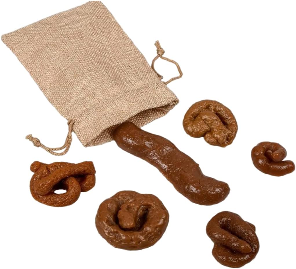 Gcroet Fake Poo Soft Realistic Turd Poo with Bag Joke Prank
