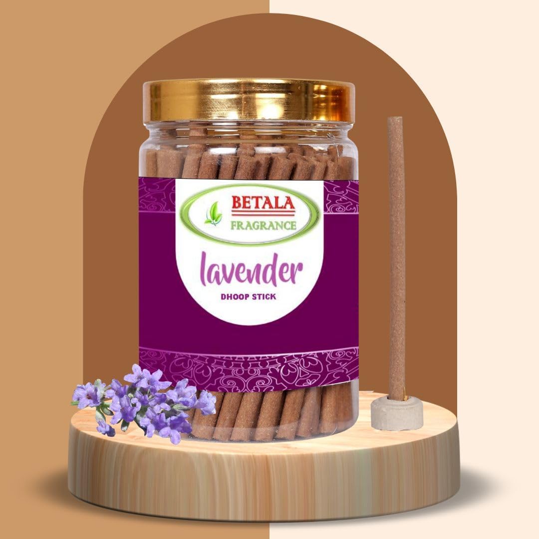 Lavender Flavour Dhoop Sticks, Pack of 200 g Dhup Stick with Holder Stand (200 Gm)