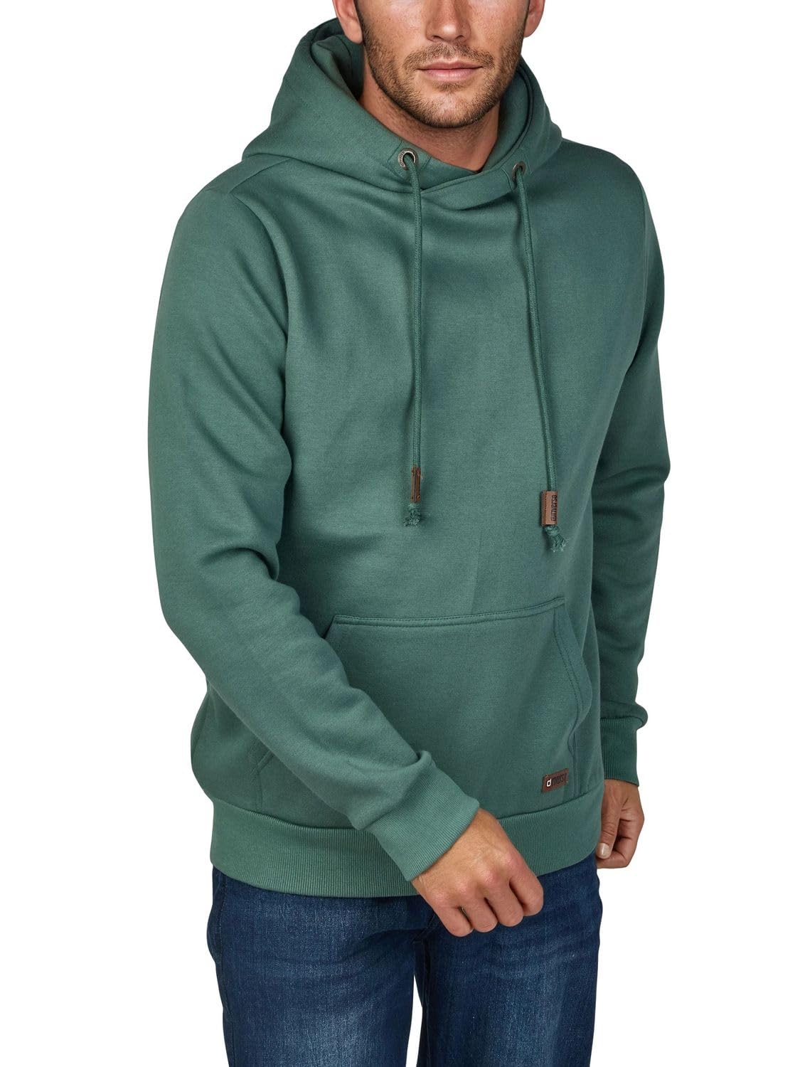 riverso RIVJulian Men's Regular Fit Hoodie Pullover Cross-Over Collar Red Blue Beige Black Green Grey S M L XL 2XL 3XL 4XL 5XL, Forest green, 3XL