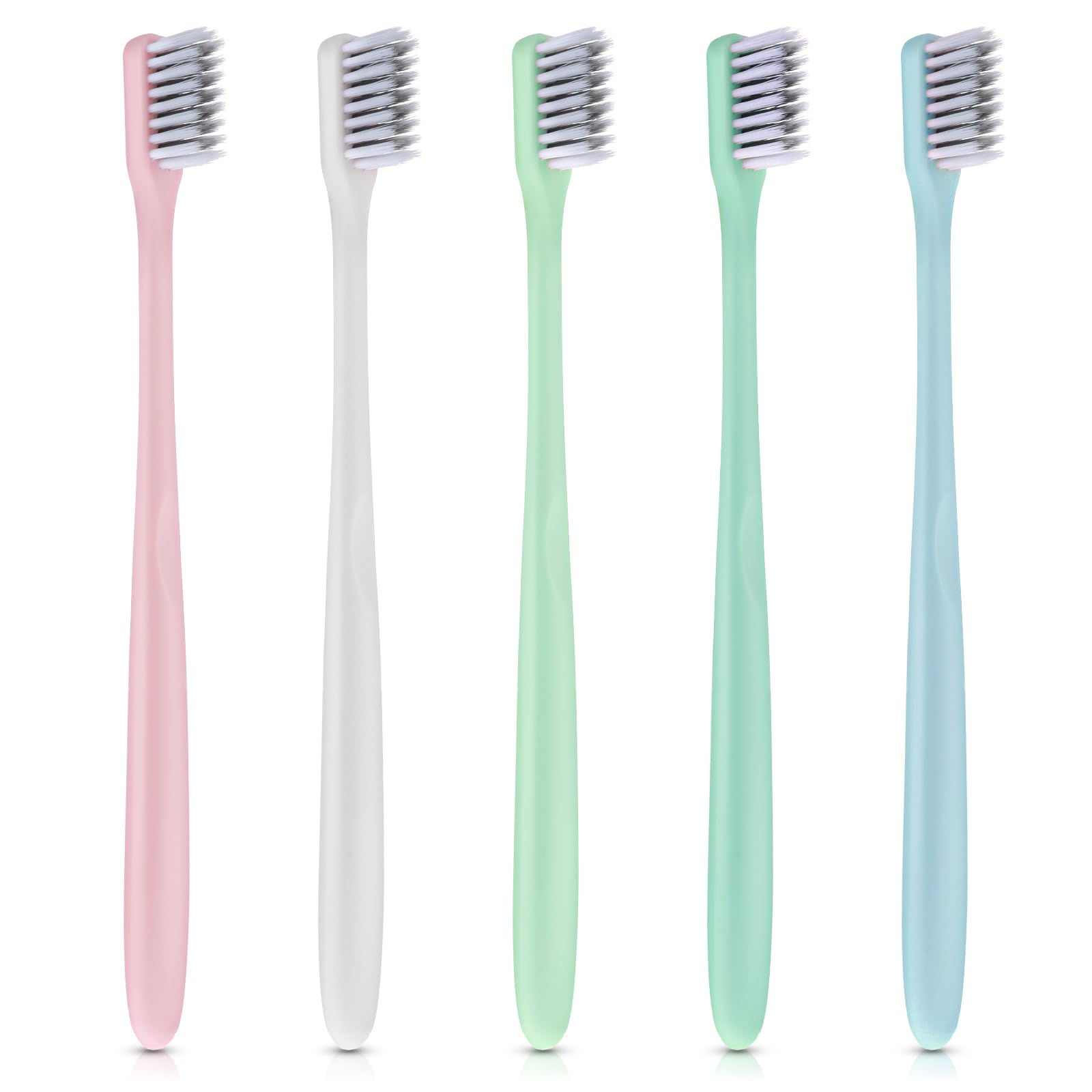 WLLHYF 5 Pcs Extra Soft Toothbrush Ultra Soft Bristle for Sensitive Teeth Micro Nano Toothbrushes with 10000 Bristles Sterile Fiber Adult Toothbrush Painless Brushing for Adult Kid Children