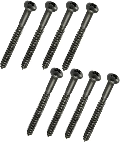 Allparts GS 0011-003 - Tornillos para pastilla/montaje de pastilla de bajos, piezas pequeñas para guitarra eléctrica, color negro