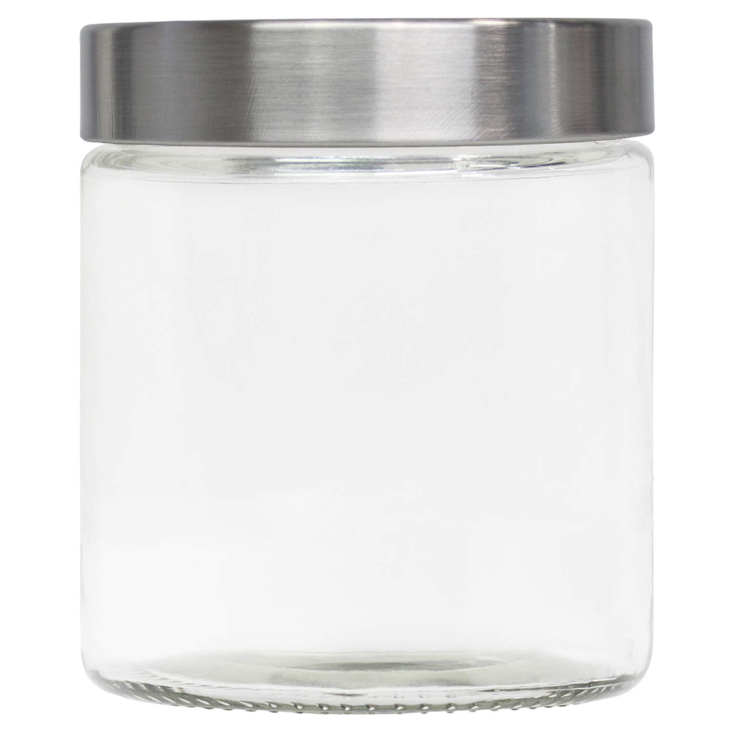 Blue Donuts Classic Square 50 oz (1500 ml) BPA Free Glass Jars with Stainless Steel Airtight Lids - Food Storage Containers, 700 ML Clear Jars