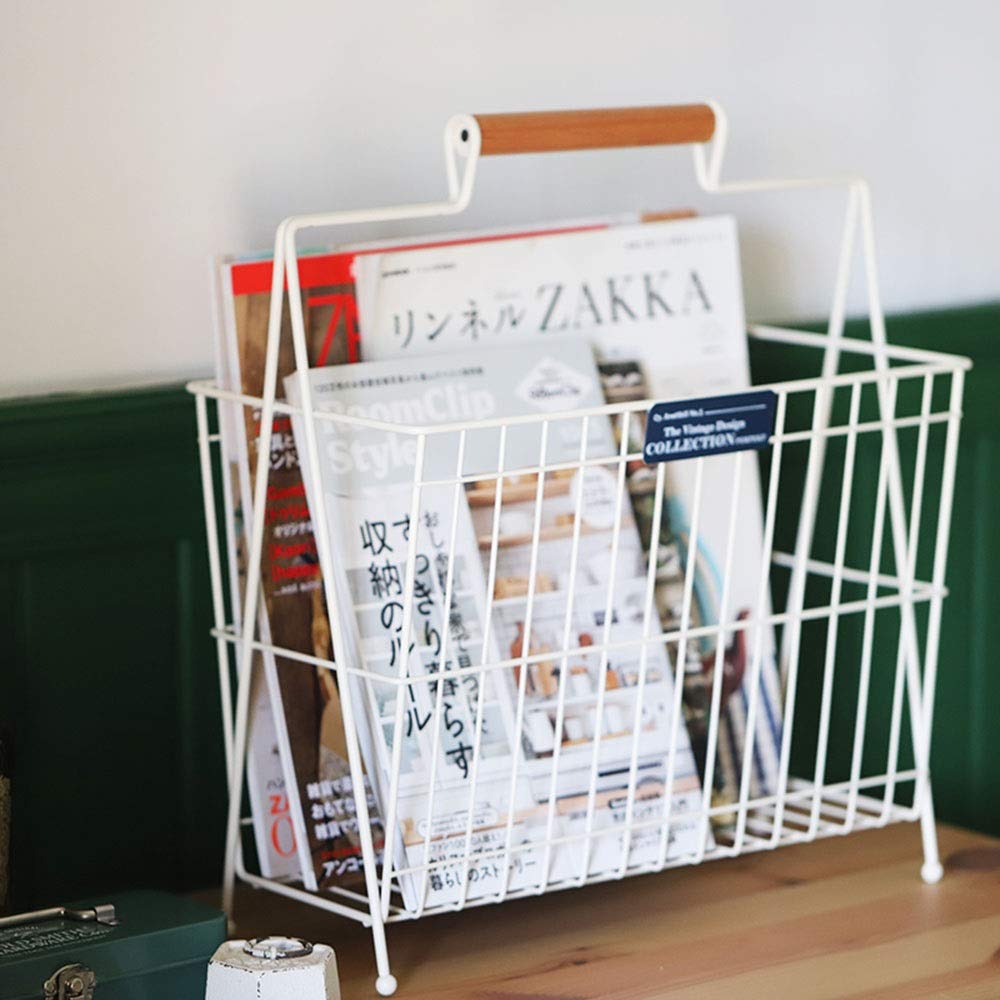 Portariviste Rivista Metal Cestello Portaoggetti File Desktop Organizer Eye-Catching Decorazione per Interni Ministero degli Interni per Volantini Lettere Block Notes e Mappe