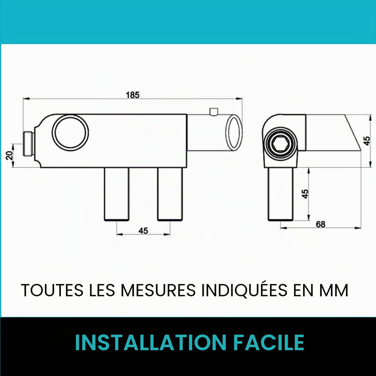 ENKI Mitigeur thermostatique pour douche bidet