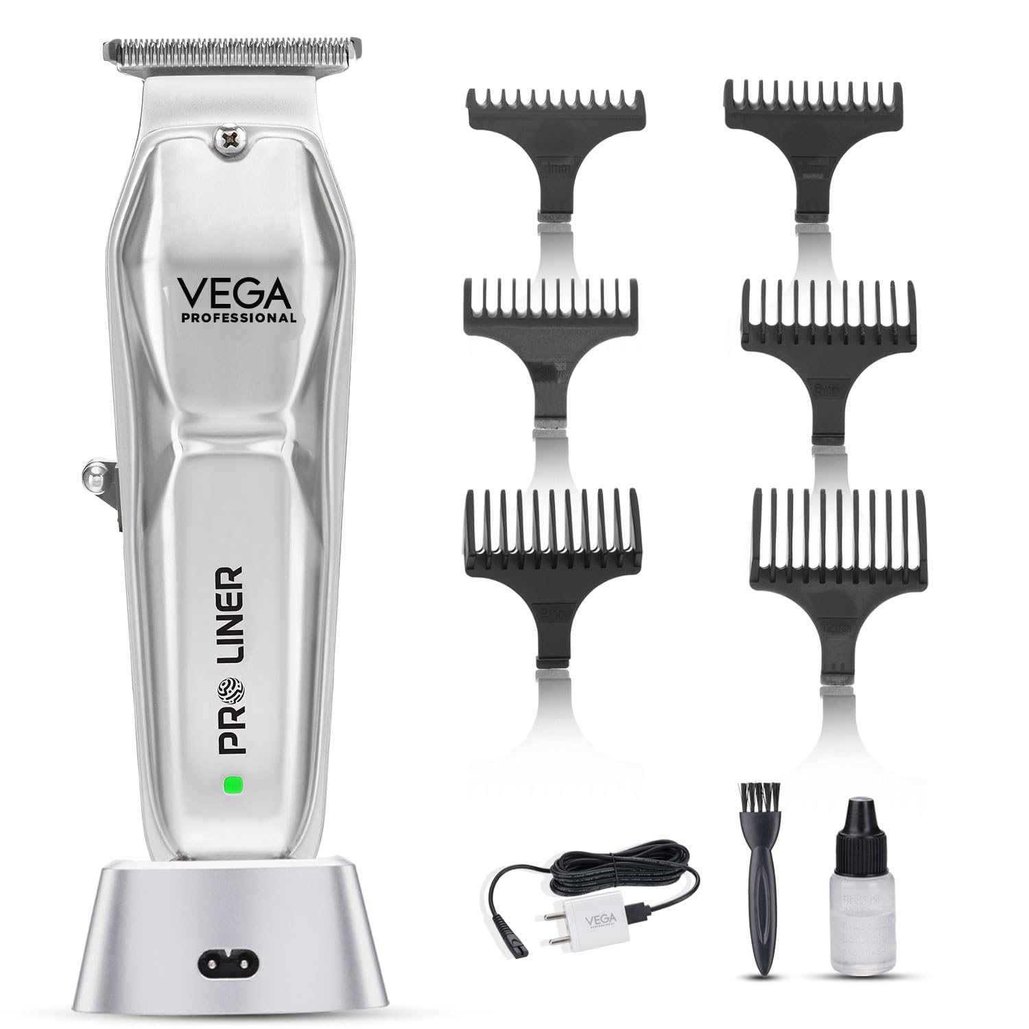 Pro Liner Cord/Cordless Zero Gapped Hair Trimmer with DLC Coated Japanese Stainless-Steel Blade, 7500 RPM Motor, 240 min Runtime (VPPHT-03)