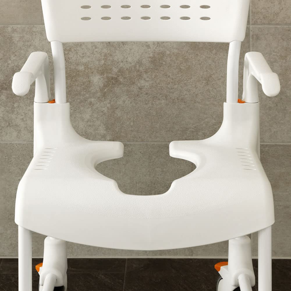 Etac Clean - Sedia a rotelle per doccia e WC standard, 55 cm, colore: Lagoon/2