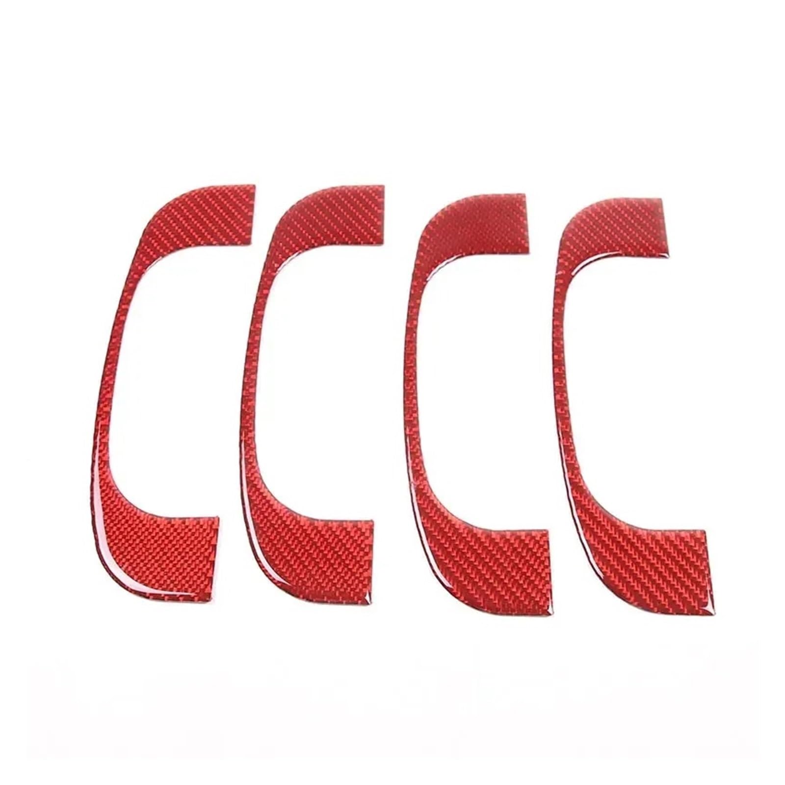 Car Interior Sticker for BMW for 3 Series for E90 2005-2012 Soft Carbon Fiber Car Roof Handle Sticker Interior Accessories 4Pieces(Red Carbon fibe)