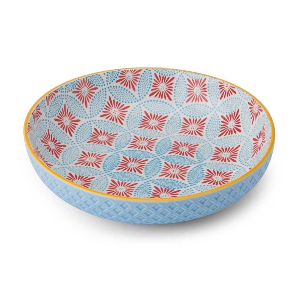 Mikasa Schale aus Steingut, Mosaik, 21 cm, Blau