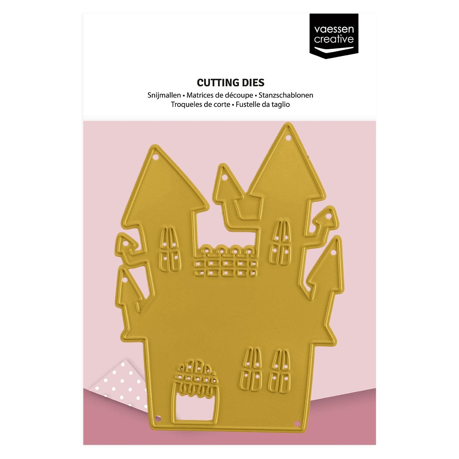 Vaessen Creative Cutting Die Haunted House - Shape Die of 2.8 x 3.7" - Card Making Supplies - Metal Craft Die for Scrapbooking, Halloween and Autumn