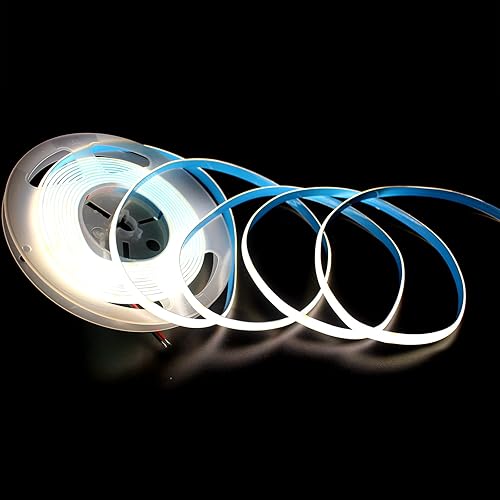 Tira LED COB impermeable, 12 V, 480 LEDsm, IP65, luces LED COB flexibles, CRI90+ de 16.4 ft, sin punto, 3000 K4000 K6000 K, cinta de luz LED para el