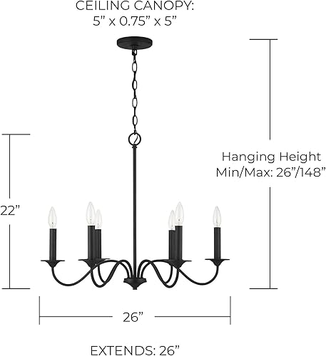 Miniatura 2 de Capital Lighting 437261BI Vincent - Candelabro redondo estilo mediterráneofrancés, 6 luces, 360 vatios en total, 22 pulgadas de alto x 26 pulgadas