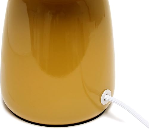 Miniatura 10 de Simple Designs LT1134-MST - Lámpara de cerámica tradicional con base en forma de dedal de 10.04 pulgadas de alto con pantalla de tela a juego para