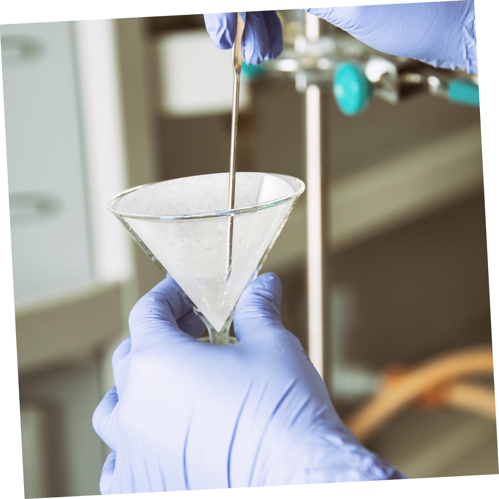 STOBAZA 100 Piezas Papel de Filtro Cualitativo Flujo Medio Unidades para Laboratorio Química