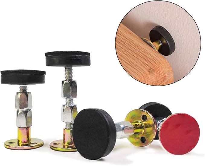 hengtaiwei 4 Pack Headboard Stoppers, Adjustable Threaded Bed Frame