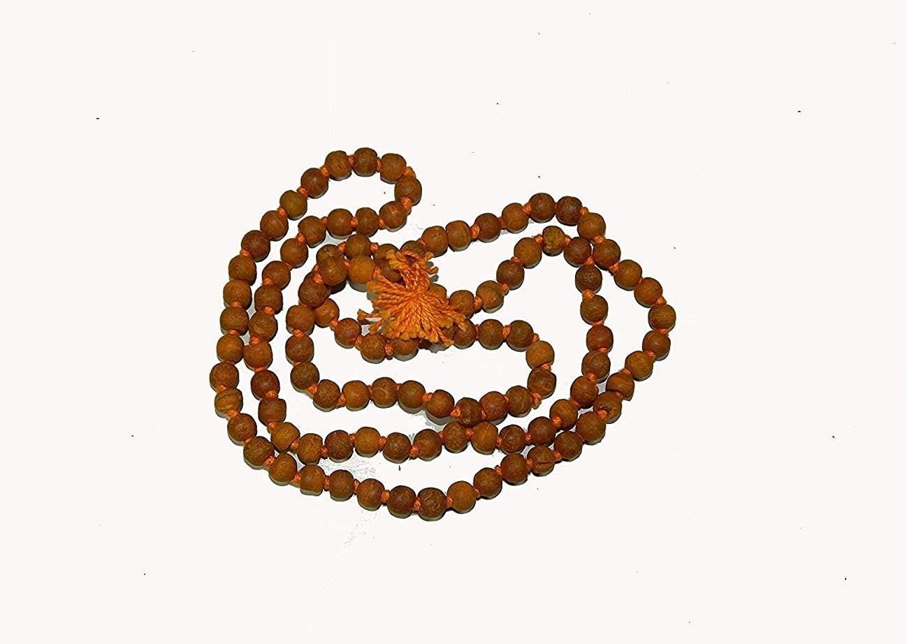 XUETZALCOATL Natural Haldi Soubhagya Turmeric Mala 5Pcs with Gomukh Bag