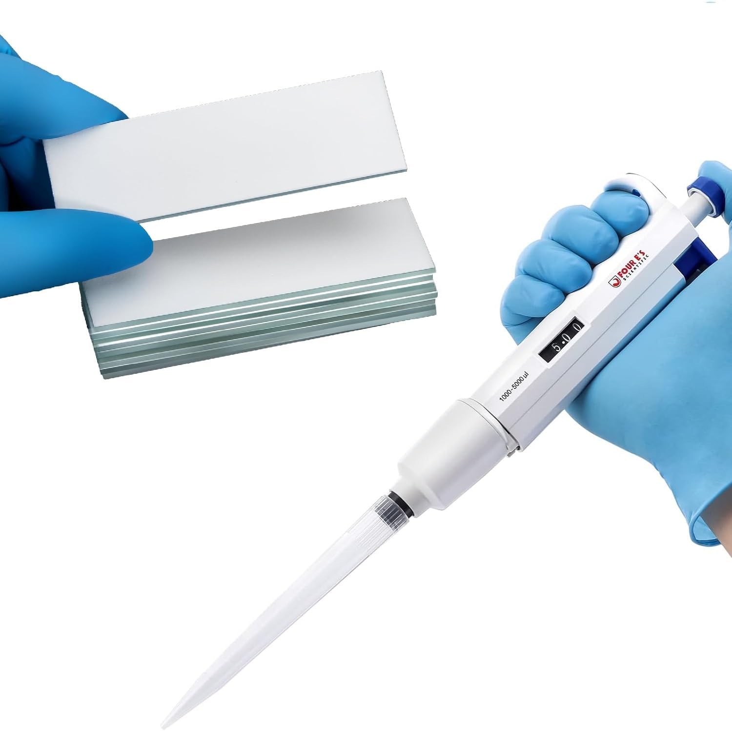 FOUR E'S SCIENTIFIC Lab 5ml Micropipette with TLC Plates 25mm x 75mm