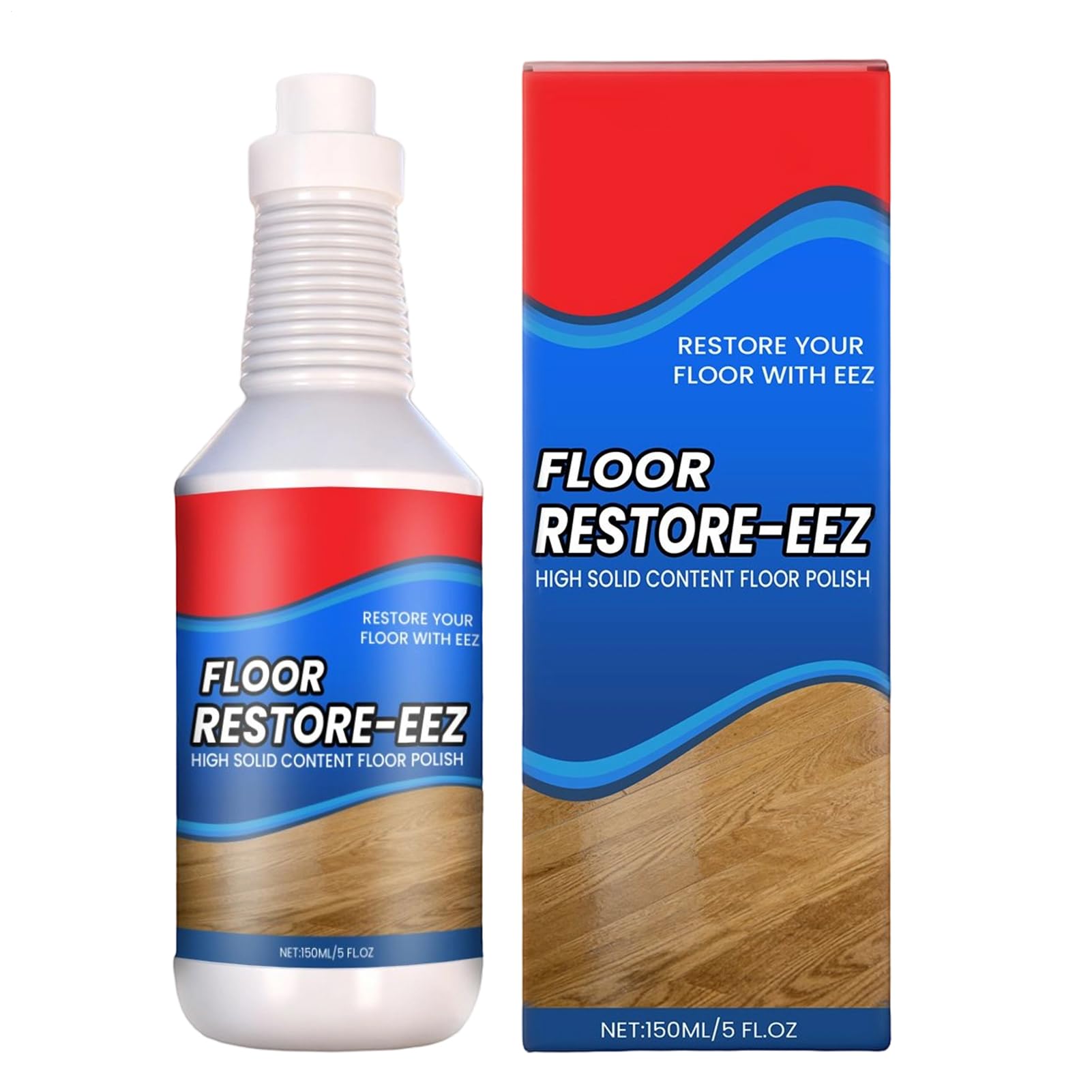 Floor Restore Eez, 150ml Floor Restorer Shine & Protect Instantly, High Gloss Wood Flooring Restorers, Multisurface Floors Cleaner, for All Types Tile Laminate Stone Staircases Furniture