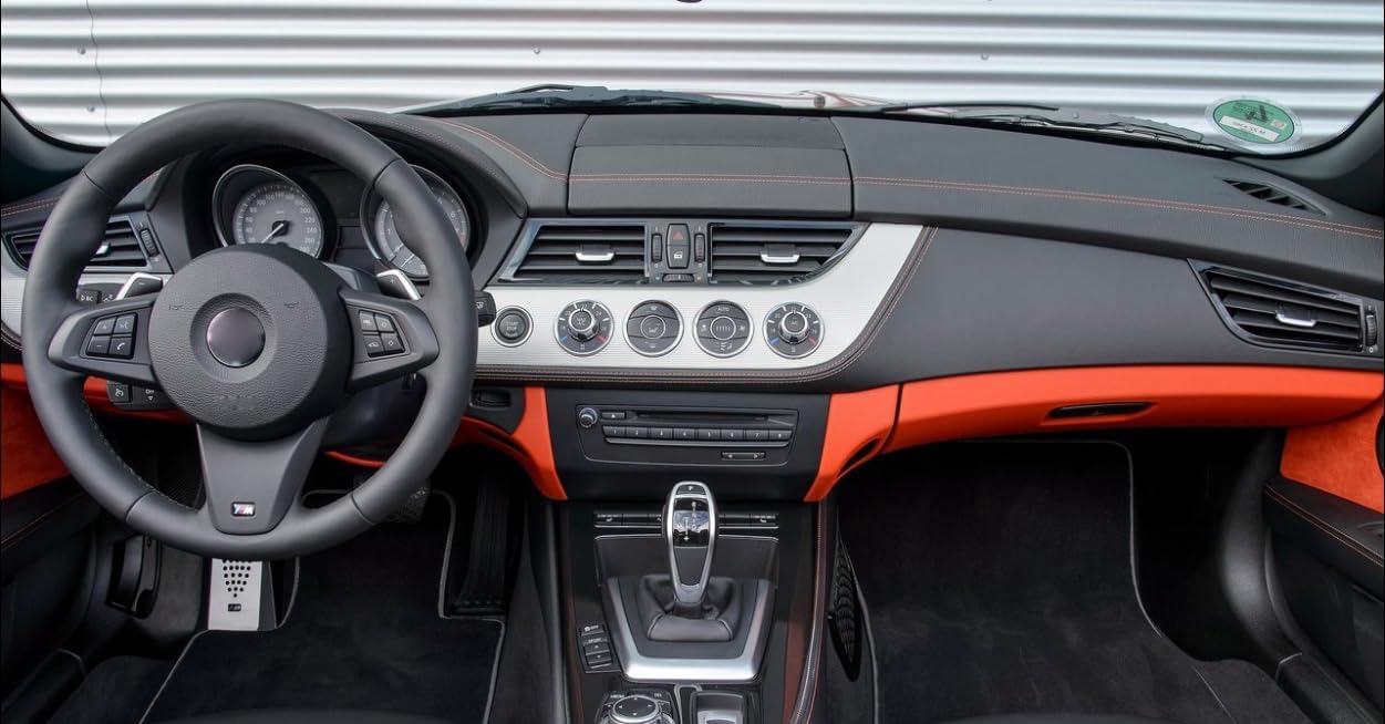 Black Leather Style Car Dash Mat Dashboard Cover Dash Panel Interior Console Pad Compatible for BMW Z4 2010-2016