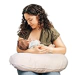 Boppy Nursing Pillow - Ergonomic Bottle & Breastfeeding Pillow with High, Firm, Large Area, Water-Repellent Cushion with Washable Cover; Baby Safety Alliance Verified - Oatmeal Boucle