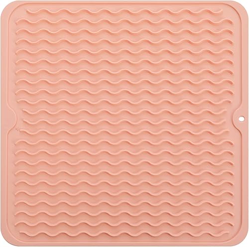 Miniatura 521 de Tapete de silicona para secado de platos para múltiples usos, fácil de limpiar, ecológico, resistente al calor, tapete de silicona para encimera