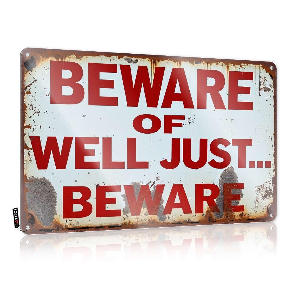 Funny Bar Signs For Home Bar Beware Of Well Just... Beware Tin Sign Stuff For Your Room Warning Tin Sign(30X40CM)