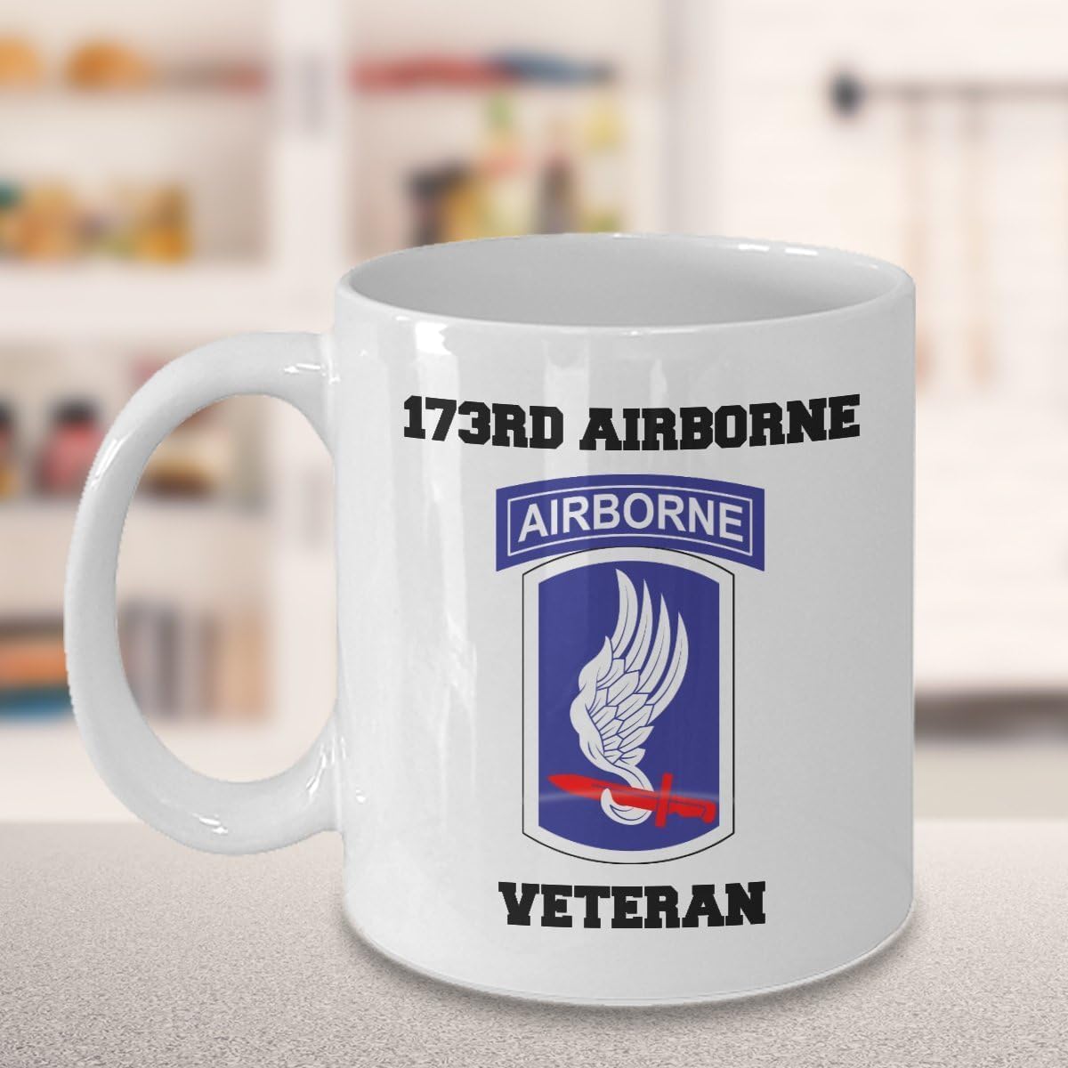US ARMY 173rd Airborne Veteran Coffee Mug (White, 11oz)