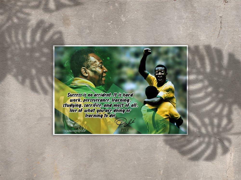 Pelé Motivational Poster Quote Inspirational Quotes Classroom Posters Mens Soccer Pro Coaching Wall Art Growth Mindset Teacher Educational Signed Memorabilia Sports Decor Autograph Jersey Boys P157 image 5