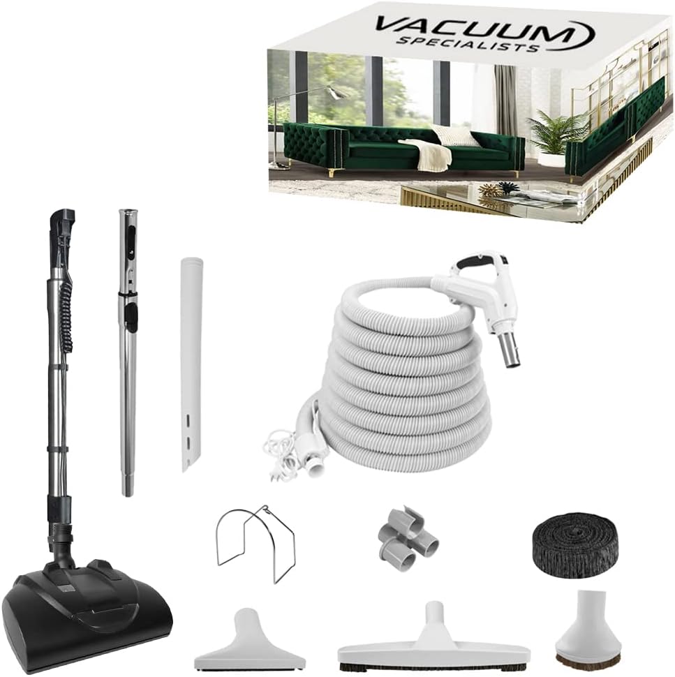 V.S. Vacuum Specialists Central Vacuum Accessory Kit with Wessel-Werk EBK 360 | Fits Beam, Electrolux, Canavac, Kenmore, DuoVac, Hoover, and More