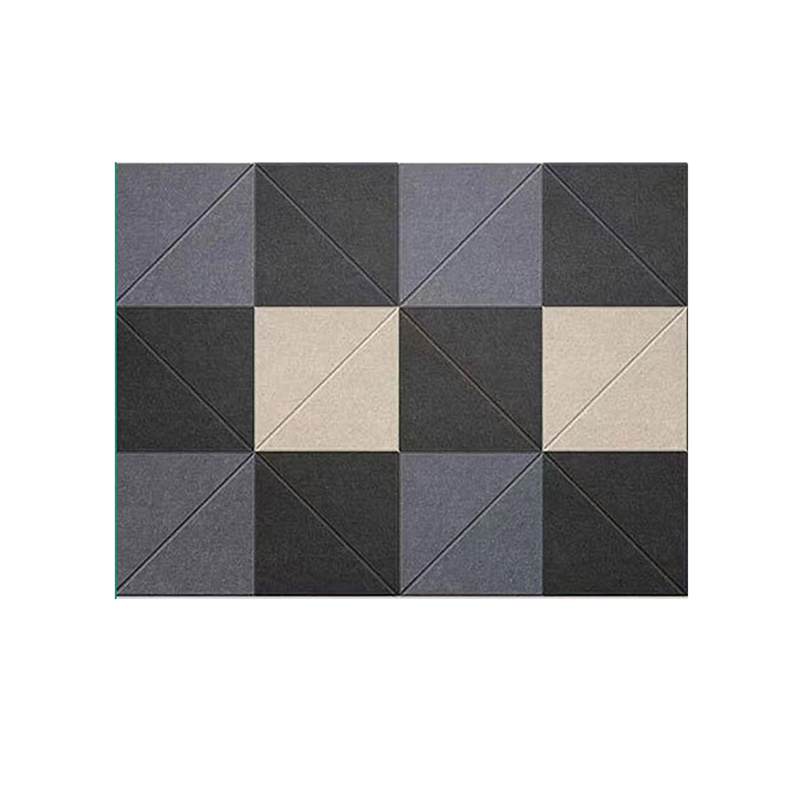 12 Pannelli Fonoassorbenti Decorativi in Sughero Spesso,Rivestimento in Feltro per Bacheca con Adesivo Potente,Pannello Acustico per Parete Ufficio,Studio o Sala Riunioni(Size:30*30cm,Color:Nero)