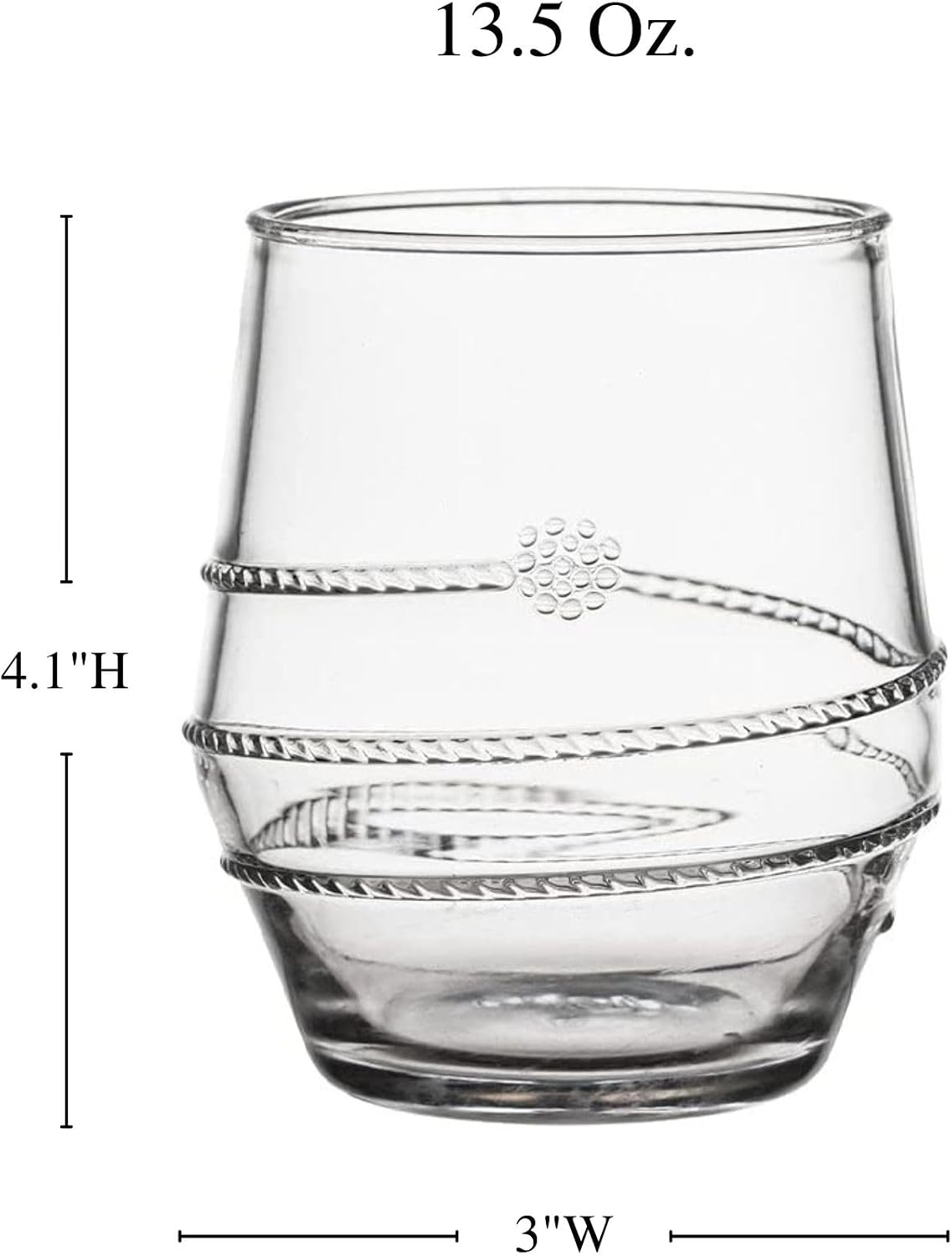 Juliska Amalia Acrylic Small Tumbler - Clear