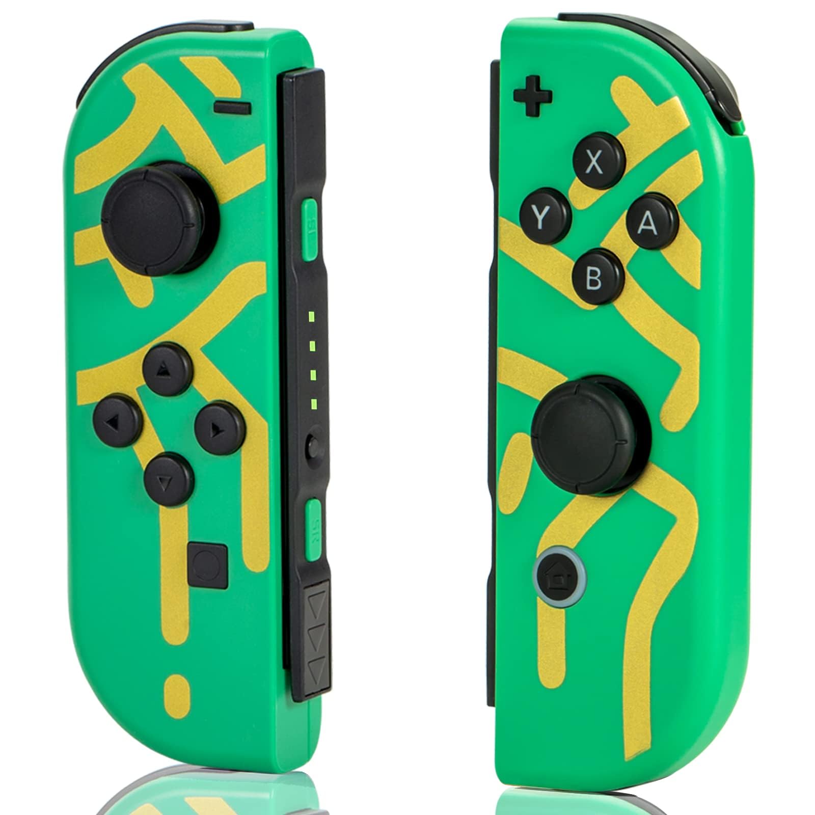 MAKINGTEC Joy Cons Wireless Controller for Nintendo Switch, L/R Controllers Replacement Compatible with Nintendo Switch/Lite/OLED, Joystick with Wake-up/Screenshot/Dual Vibration (Green)