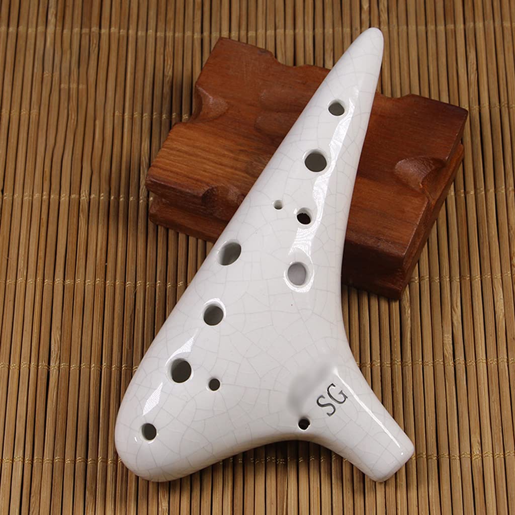 Musical instrument Ocarina Soprano a 12 buche G (SG) Suona professionalmente Strumenti a fiato,Ocarina sottomarina crepa Creativa,Lanyard + Custodia