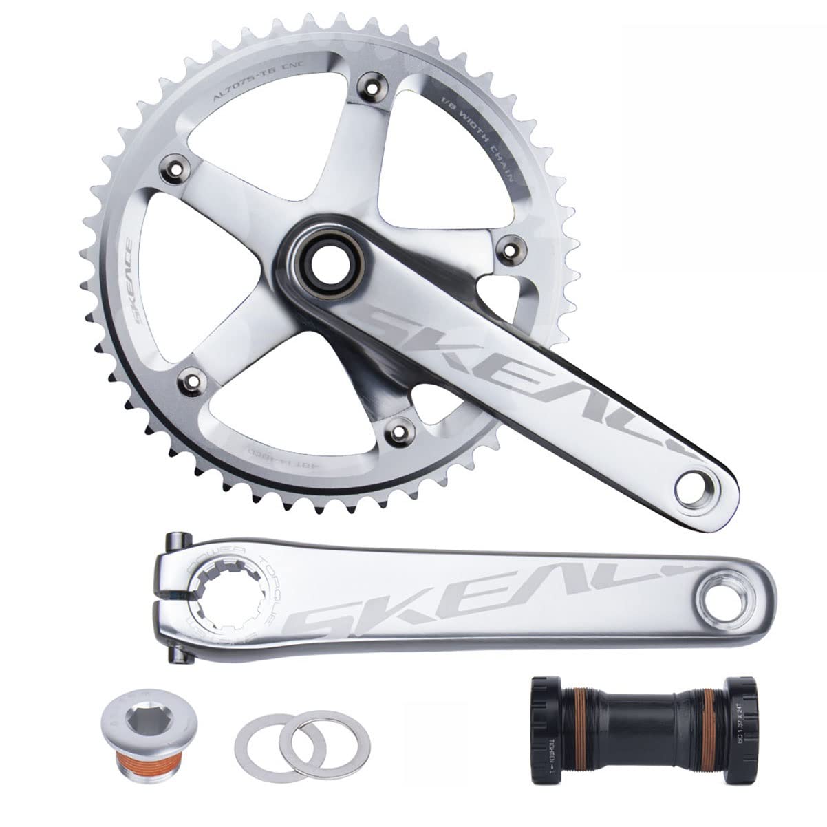 Amazon.co.jp: フィックスドギアバイク用クランクセット 165 Mm