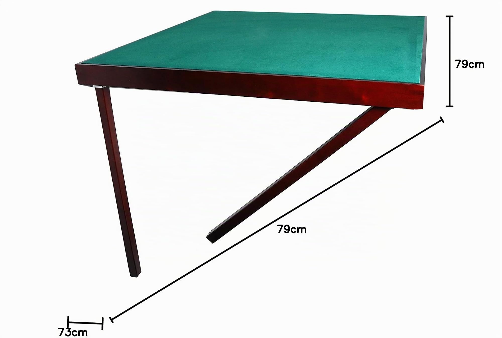 Pokertisch Kartentisch Klappbar 79 x 79 cm Aus Holz Mit Filz Für Bridge | Spieltisch 4 Spieler, für Poker und klassische Kartenspiele, mit grüner Filzfläche und klappbaren Beinen, platzsparend