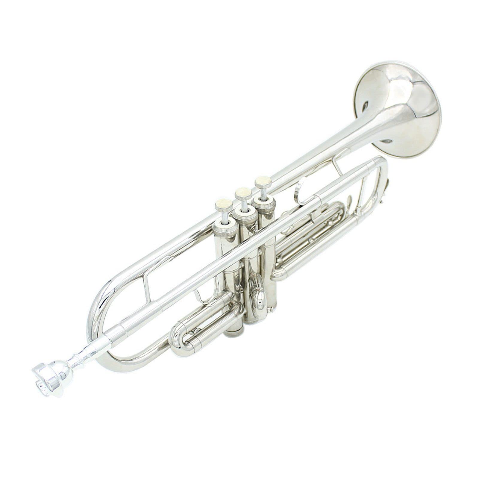 VSOLS Trompete BB B Flat Messing Exquisit mit Mundstückhandschuhen Musikinstrumente (Color : Yellow 1)