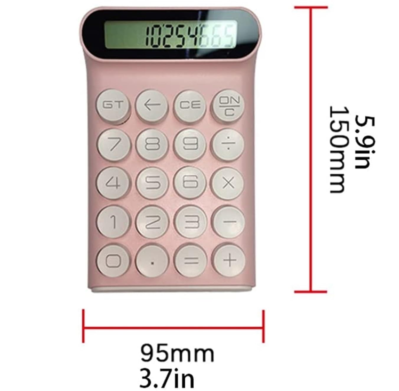 Kalkulator Biura Przenośny Kalkulator 20 Klawiszy Wielofunkcyjny 10 Cyfrowych Kalkulatorów LCD Do Nauczania Uczniów Artykuły Biurowe(Pink)