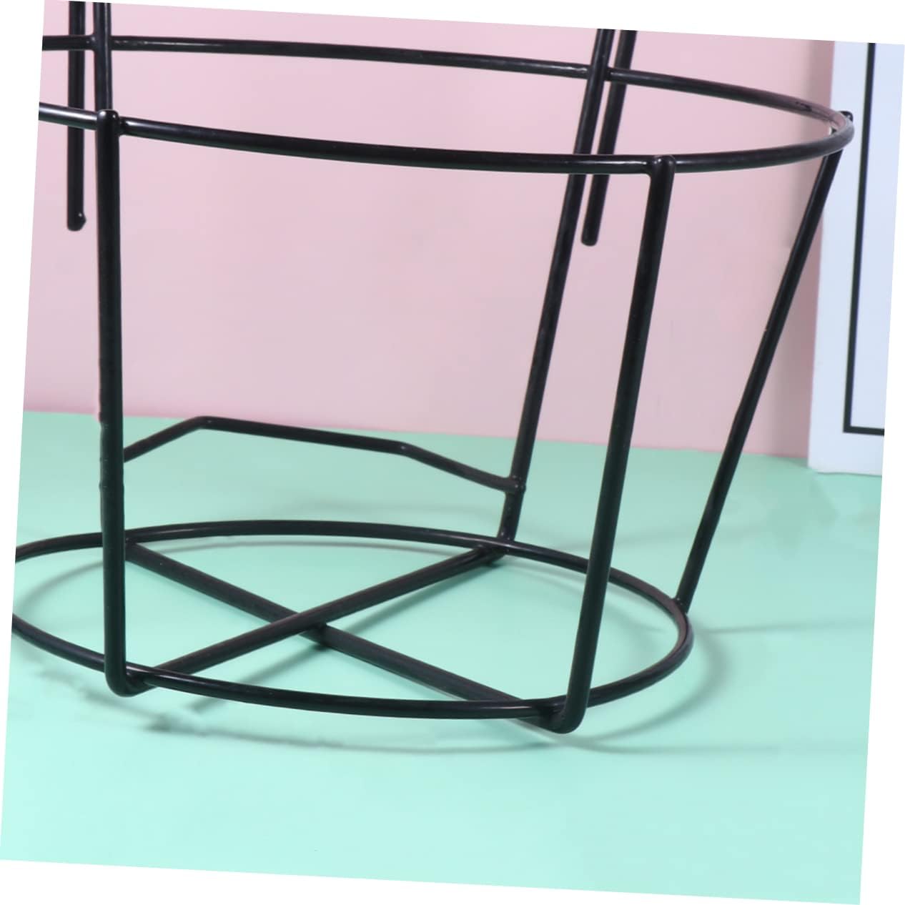 Toyvian 2Pcs XL Flowerpot Bracket Hanging Plant Pot Holder for Balcony Creative Hollow Design for Space Saving Decoration