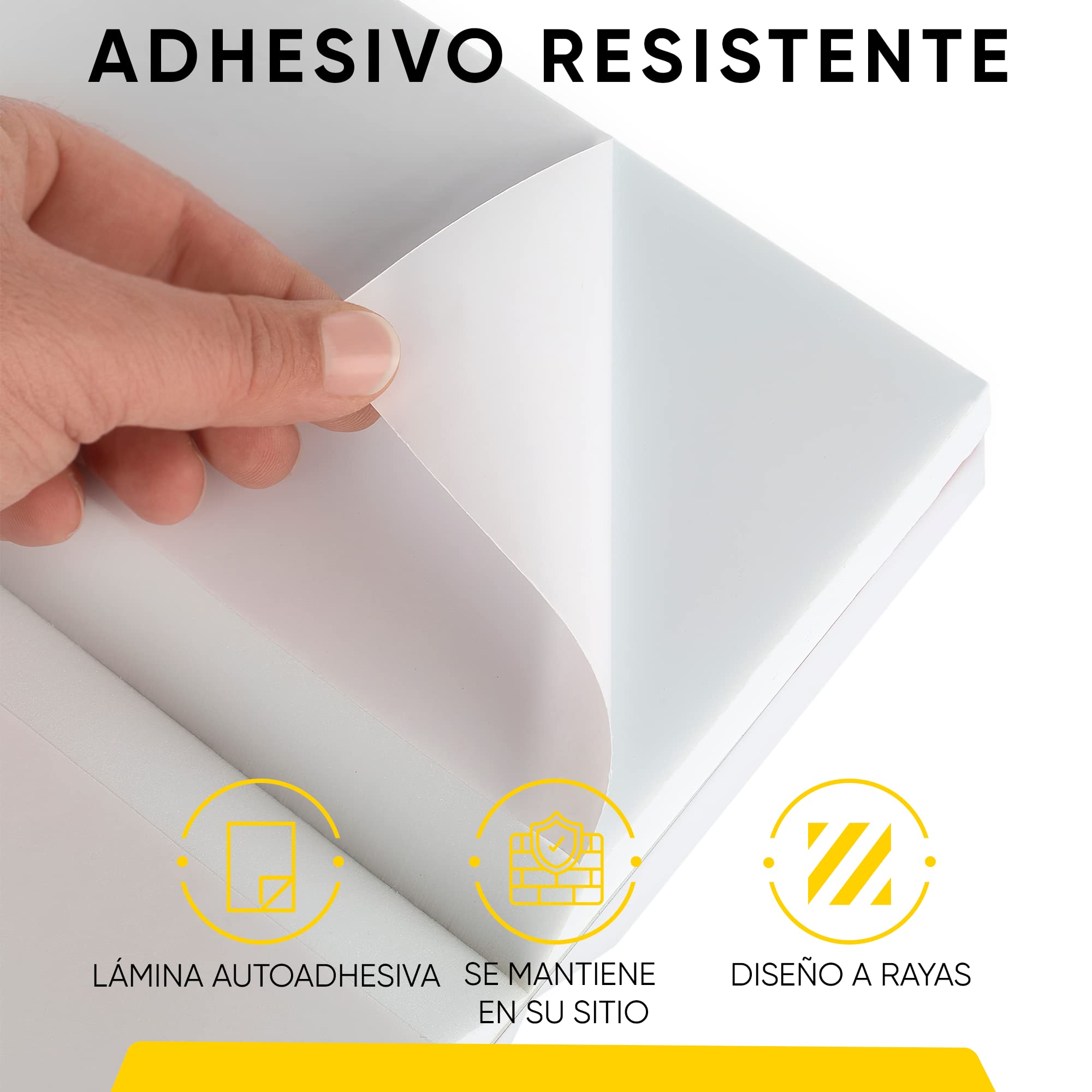 NURADA Protector Columnas Garaje. 4 Unidades. Protector Pared Garaje. Protección Espuma Adhesiva Columnas Cuadradas. Goma Puertas Garaje/Parking. Arañazos Coche, 40x20x2cm (Reflectante Amarillo)