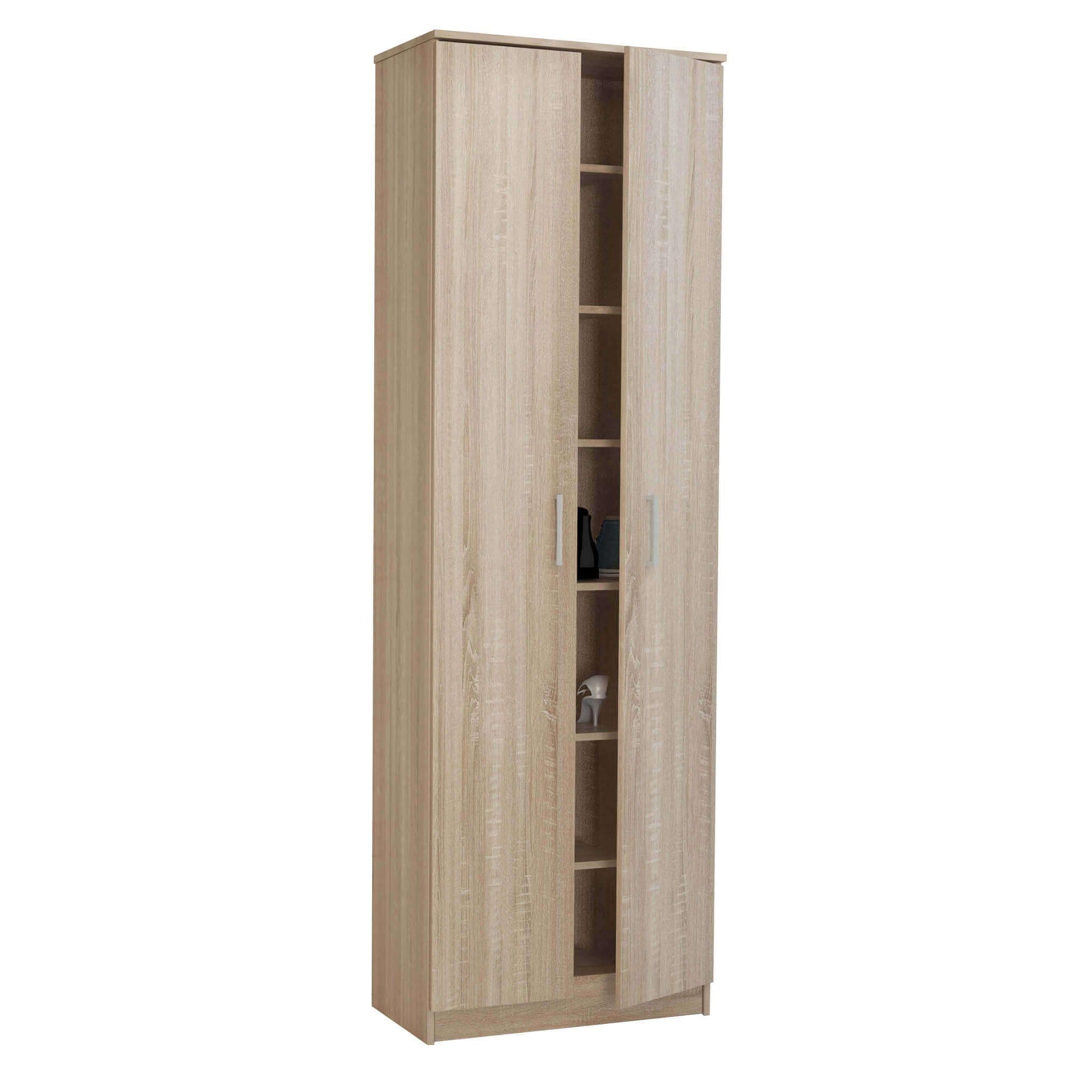 milani home Armadio scarpiera con 7 scaffali di Design Moderno Contemporaneo cm 60 x 33 x 192 h