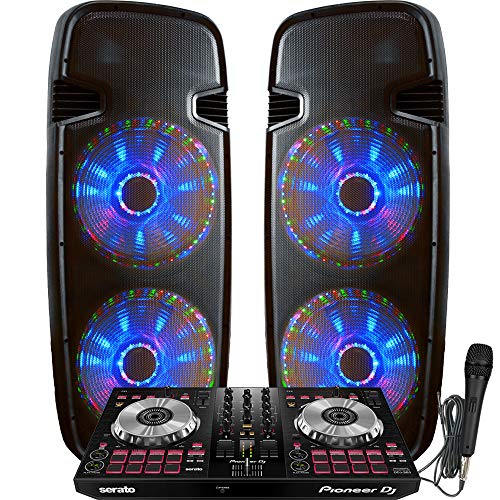 Light Up The House Dj System Pioneer Ddj Sb3 Serato Dj Software Lighted Powered Dual 15 Dj Speakers 4000 Watts Buy Online In Aruba At Aruba Desertcart Com Productid